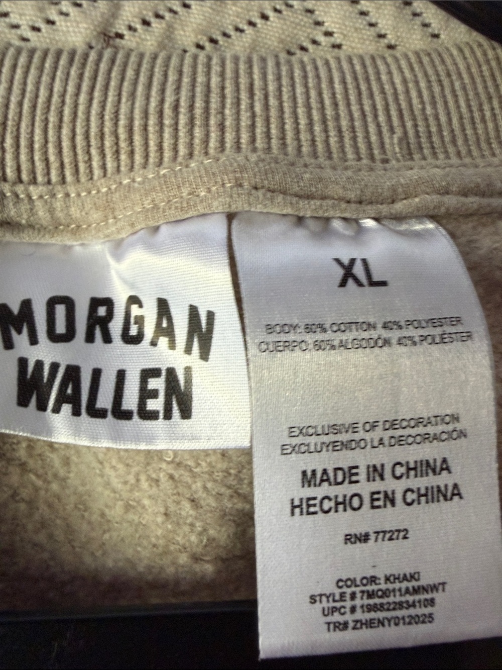 Morgan Wallen Graphic Pullover Sweatshirt - Olive - Picture 8 of 9